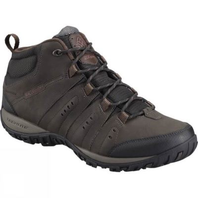 Botas Trekking Columbia Woodburn II Chukka Trail Hombre - Marrones Oscuro / Rojas - Chile POX341698